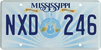 MS license plate NXD246