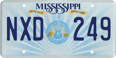 MS license plate NXD249
