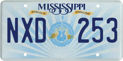 MS license plate NXD253