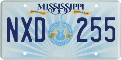 MS license plate NXD255