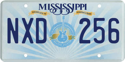MS license plate NXD256