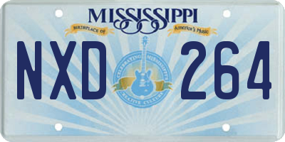 MS license plate NXD264