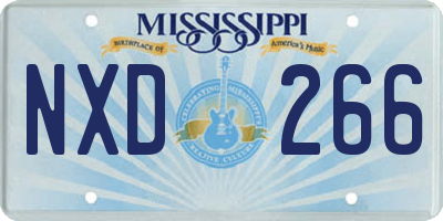 MS license plate NXD266