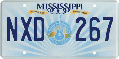 MS license plate NXD267
