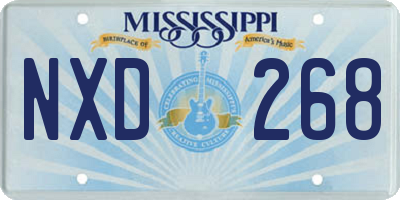 MS license plate NXD268