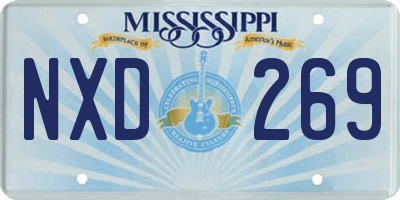 MS license plate NXD269