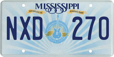 MS license plate NXD270