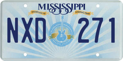 MS license plate NXD271