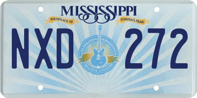 MS license plate NXD272