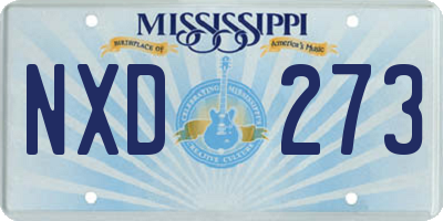 MS license plate NXD273