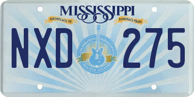MS license plate NXD275