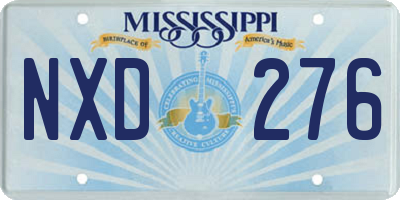 MS license plate NXD276
