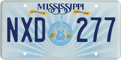 MS license plate NXD277