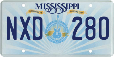 MS license plate NXD280