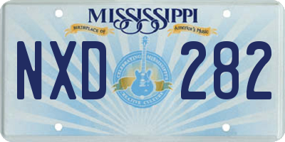 MS license plate NXD282
