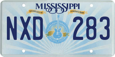 MS license plate NXD283