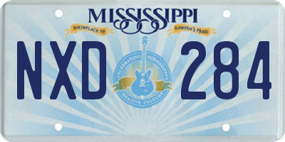 MS license plate NXD284