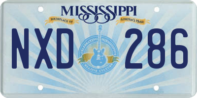 MS license plate NXD286