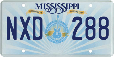 MS license plate NXD288