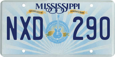 MS license plate NXD290