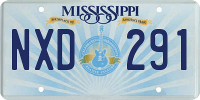 MS license plate NXD291