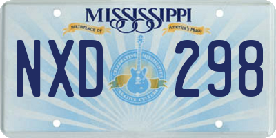 MS license plate NXD298