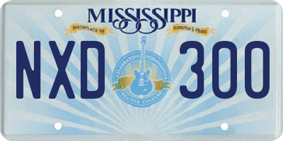 MS license plate NXD300