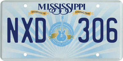 MS license plate NXD306