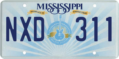 MS license plate NXD311