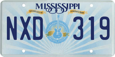MS license plate NXD319