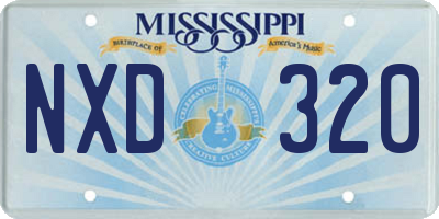 MS license plate NXD320