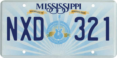 MS license plate NXD321