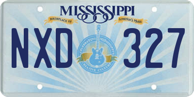 MS license plate NXD327