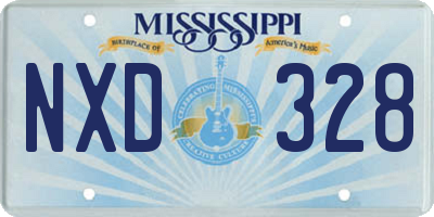 MS license plate NXD328