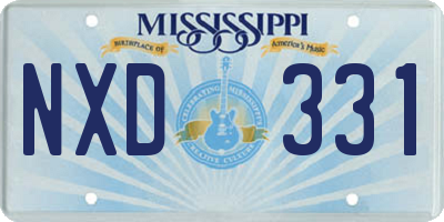 MS license plate NXD331