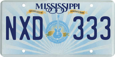 MS license plate NXD333