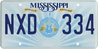 MS license plate NXD334