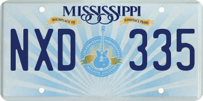 MS license plate NXD335