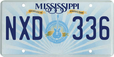 MS license plate NXD336