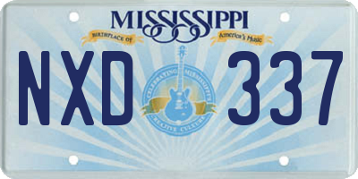MS license plate NXD337
