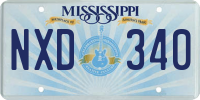 MS license plate NXD340