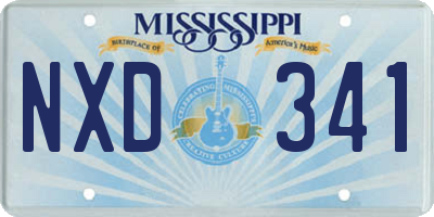 MS license plate NXD341