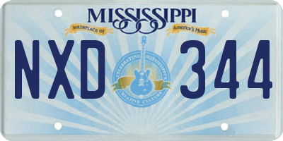 MS license plate NXD344