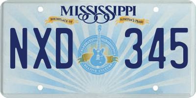 MS license plate NXD345