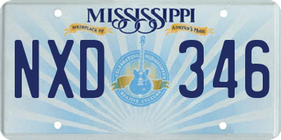 MS license plate NXD346