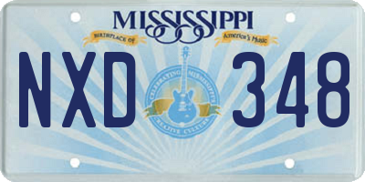 MS license plate NXD348