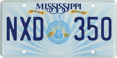 MS license plate NXD350