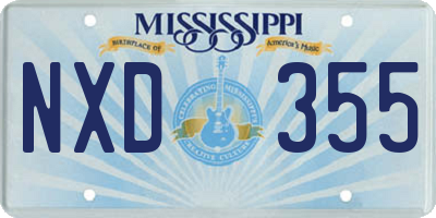 MS license plate NXD355