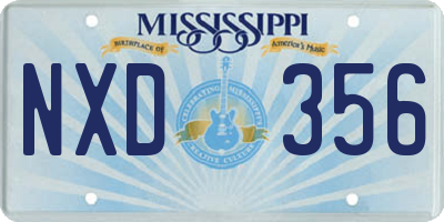 MS license plate NXD356
