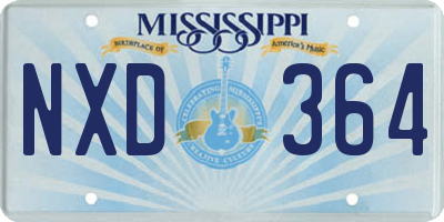 MS license plate NXD364
